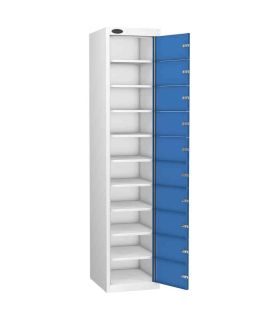 Probe 10 Door Combination Locking Personal Storage Steel Locker Blue Doors