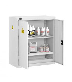 Probe AA-T Acid Alkali Corrosive Low Two Door Steel Cabinet - doors open
