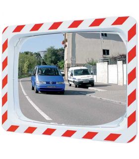 Convex Traffic Mirror with post or wall fixing 100x80cm - Vialux 558