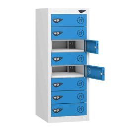 Probe UltraBox 4 Door Plastic Locker grey doors with optional sloping top